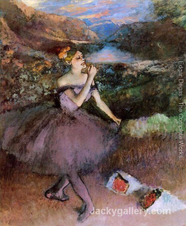 Dancer with Bouquets by Edgar Degas paintings reproduction